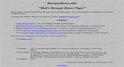 Desktop Screenshot of baroquedance.info
